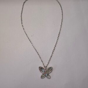 Elegant Silver Butterfly Necklace